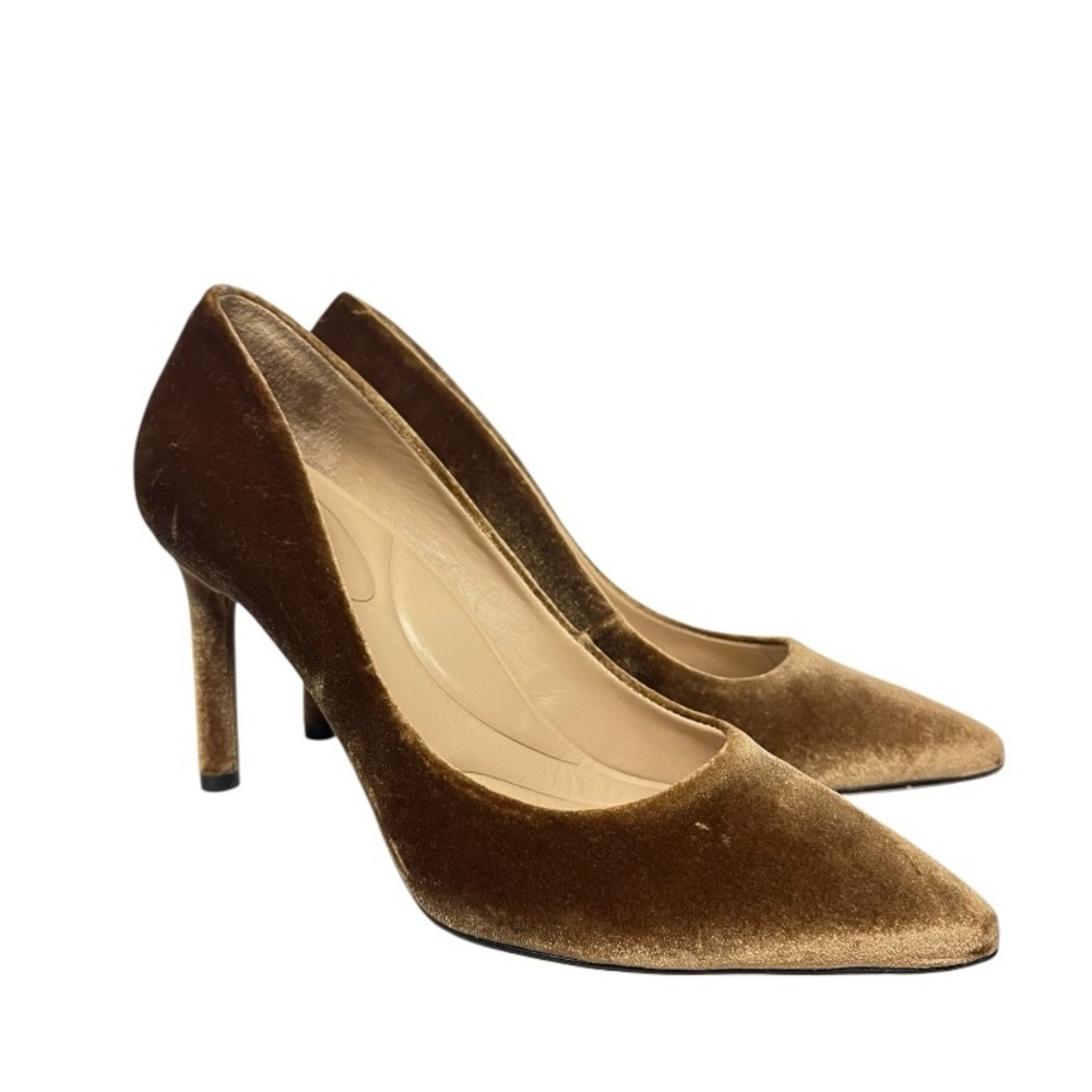Antonio Melani | Gold Brown Suede Pumps Heels‎ Slip On 7.5